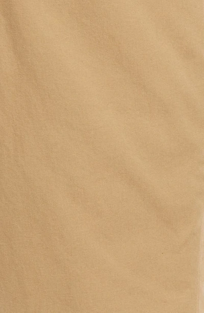 Shop Berle Charleston Khakis Cotton Poplin Flat Front Shorts In Tan