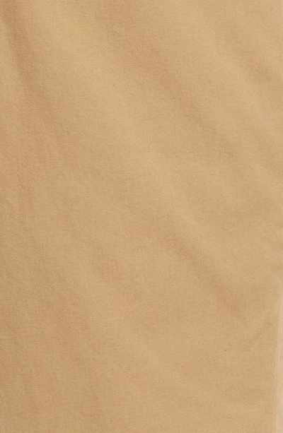 Berle Cotton Poplin Flat Front Shorts In Tan