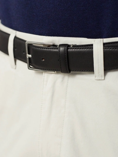 Shop Luca Faloni Black Calf Leather Belt
