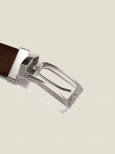Shop Luca Faloni Reversible Black/brown Calf Leather Belt