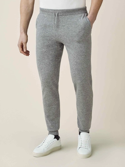 Shop Luca Faloni Dolomiti Grey Pure Cashmere Joggers