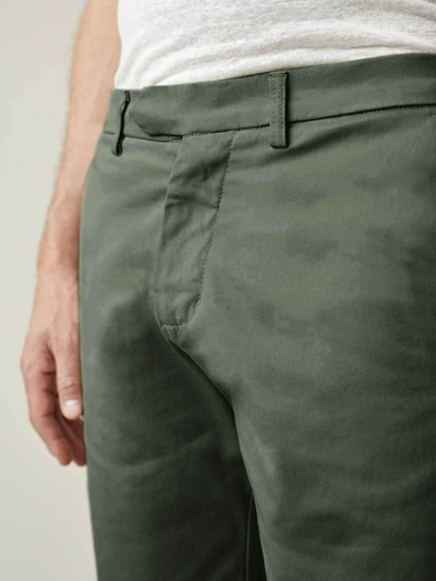 Shop Luca Faloni Olive Green Cotton Shorts