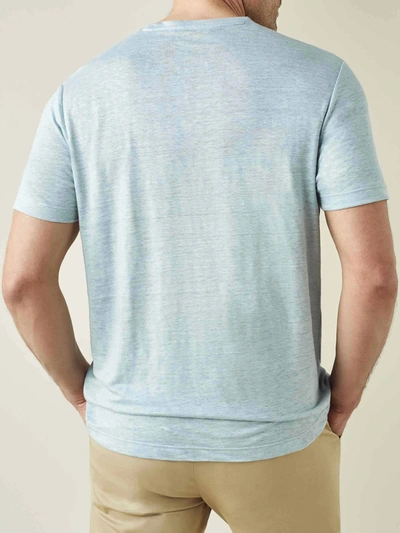 Shop Luca Faloni Light Grey Linen Jersey T-shirt