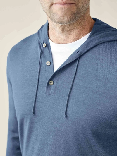 Shop Luca Faloni Azure Fine Silk-cashmere Hoodie In Light Blue