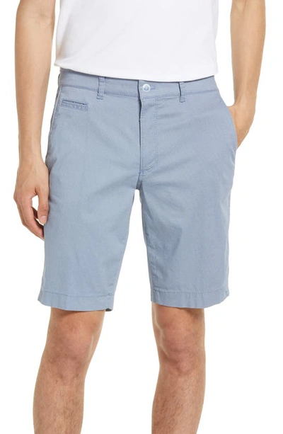 Shop Brax Bari Cotton Blend Bermuda Shorts In Smoke Blue