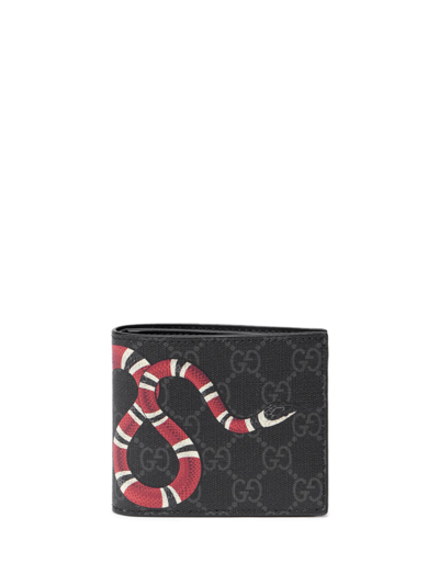 Gucci Kingsnake-print GG Supreme cardholder - ShopStyle Wallets