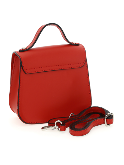 Shop Monnalisa Mini Leather Bag In Ruby Red