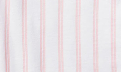 Petite Plume Pink Stripe Cotton Nightshirt In Pink
