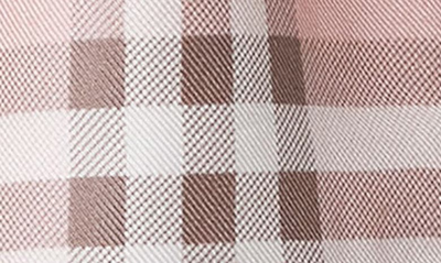Shop Burberry Triple Check Monogram Silk Scarf In Blush