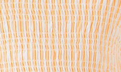 Shop English Factory Stripe Smocked Midi Sundress In White/ Coral