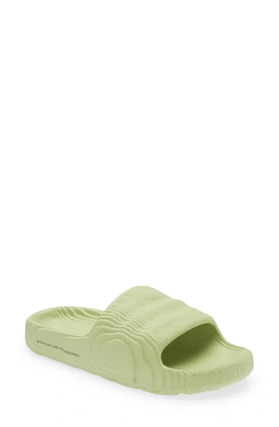 Shop Adidas Originals Adilette 22 Sport Slide Sandal In Magic Lime/ Magic Lime