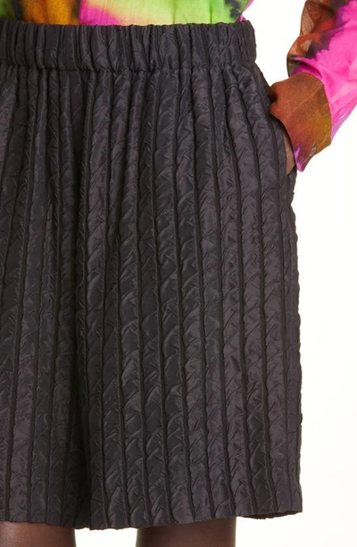 Shop Dries Van Noten Pomar Textured Jacquard Bermuda Shorts In Black