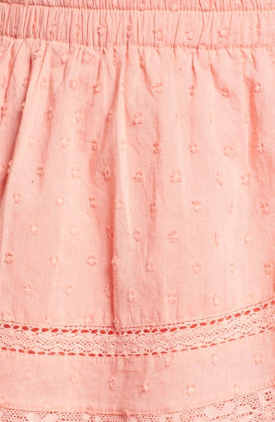 Shop Loveshackfancy Natasha Ruffle Tiered Minidress In Peach Blossom
