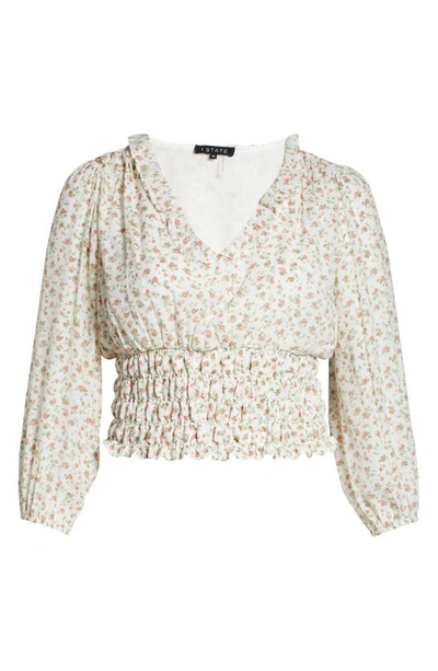 Shop 1.state Rosettes Smocked Waist Top In Soft Rosettes
