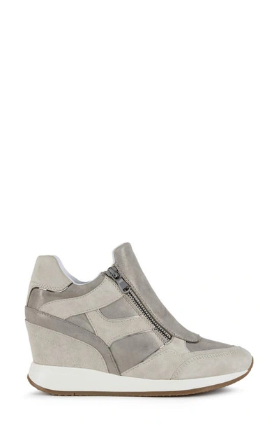 Shop Geox Nydame Wedge Sneaker In Brown/ White