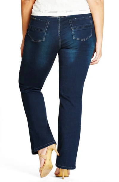 Shop City Chic Harley Bootcut Jeans In Denim Mid