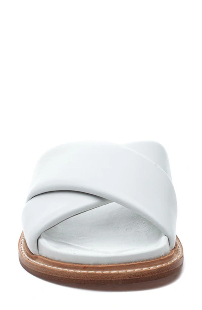 Shop J/slides Nyc Roland Slide Sandal In White Leather