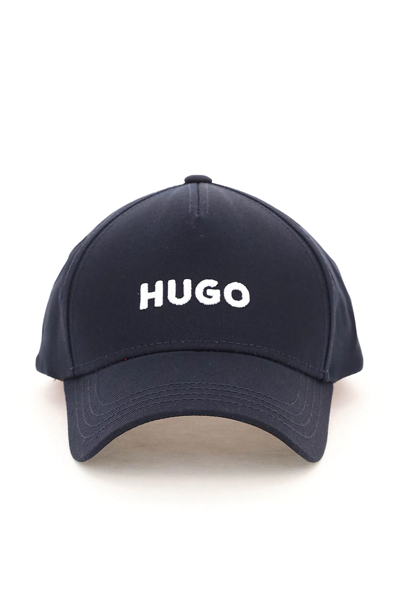 Shop Hugo Cotton Baseball Cap In Blue,white