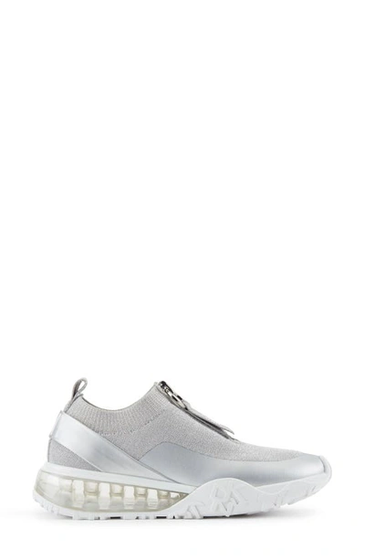 Shop Dkny Kadia Zip-up Sneaker In Silver