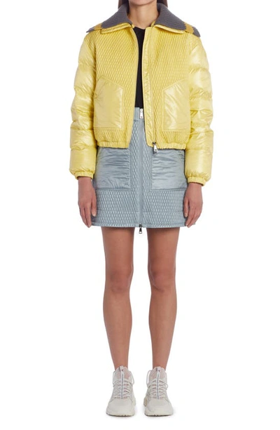 Shop Moncler Arpont Quilted Nylon Bomber Jacket In Yellow