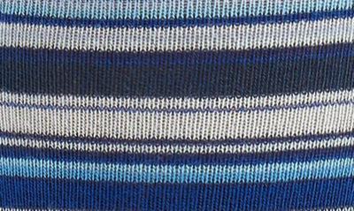 Shop Paul Smith Stripe Cotton Blend Crew Socks In Navy