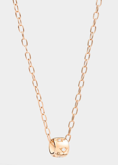Shop Pomellato Iconica 18k Rose Gold Diamond Pendant Necklace