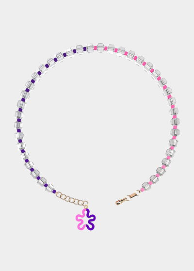 Shop Bea Bongiasca B Multi Beaded Necklace With Rock Crystal