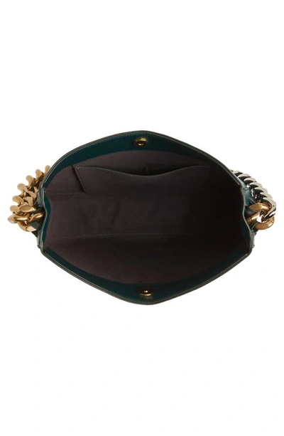 Shop Stella Mccartney Medium Frayme Faux Leather Shoulder Bag In Forest Green