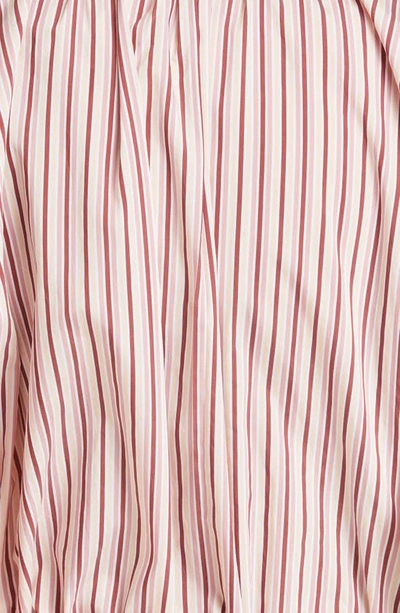 Shop Hugo Boss Bateco Stripe Blouse In Sienna Red Fantasy