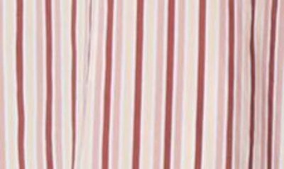 Shop Hugo Boss Bateco Stripe Blouse In Sienna Red Fantasy