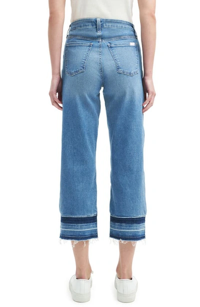 Jen7 By 7 For All Mankind High Waist Released Hem Crop Wide Leg Jeans In Abba