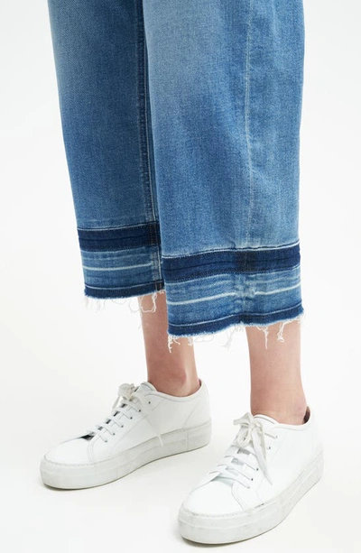 Jen7 By 7 For All Mankind High Waist Released Hem Crop Wide Leg Jeans In Abba