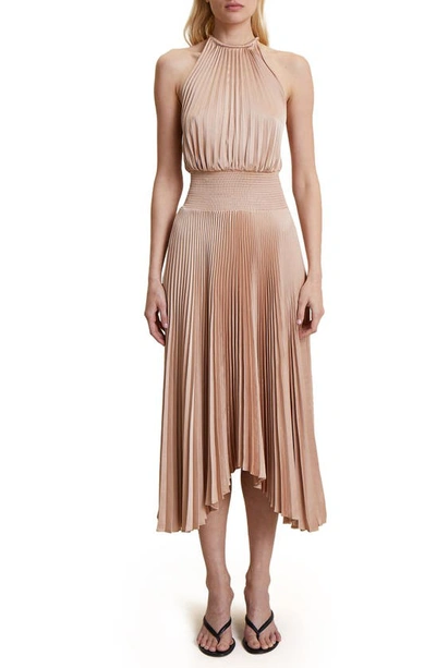 Shop A.l.c Renzo Ii Pleated Sleeveless Midi Dress In Bella