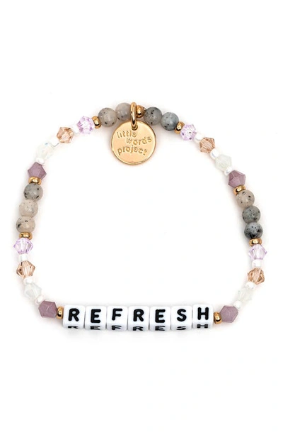 Shop Little Words Project Refresh Beaded Stretch Bracelet In Multi