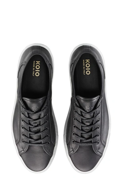 Shop Koio Torino Leather Sneaker In Onyx