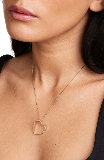 Lana Jewelry Flawless Graduating Diamond Heart Pendant Necklace In Yellow