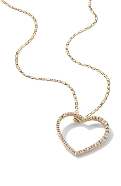 Lana Jewelry Flawless Graduating Diamond Heart Pendant Necklace In Yellow