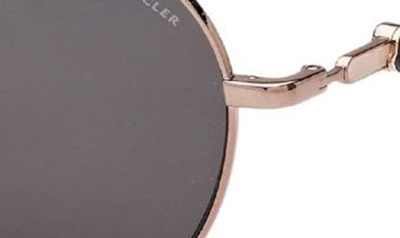 Shop Moncler 55mm Gradient Round Sunglasses In Shiny Light Bronze / Brown