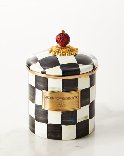 Shop Mackenzie-childs Courtly Check Small Canister