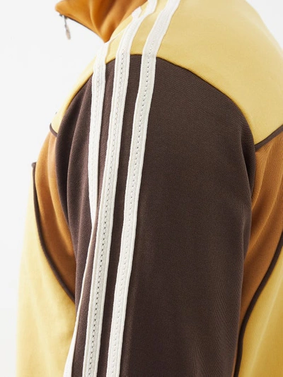 Adidas X Wales Bonner Three-stripe Jersey Track Jacket In Gold