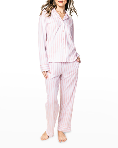 Shop Petite Plume Printed Pima Cotton Pajama Set In Pink Floral