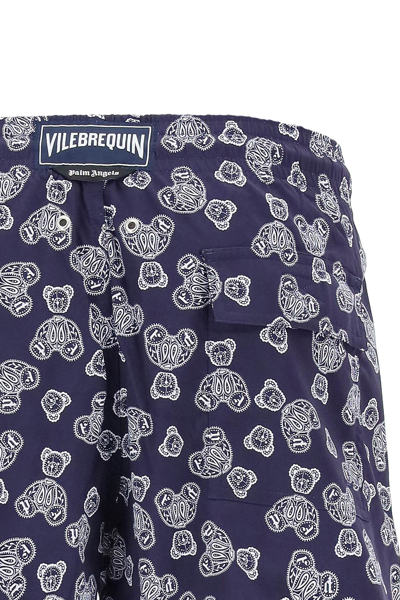 Shop Palm Angels X Vilebrequin Paisley Bear Swim Shorts In Mixed Colours