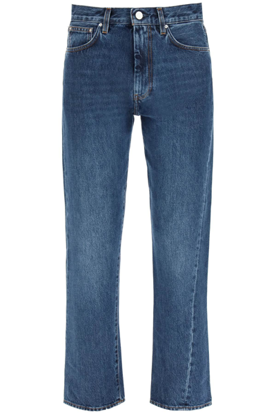 Shop Totême Toteme Twisted Seam Jeans In Blue