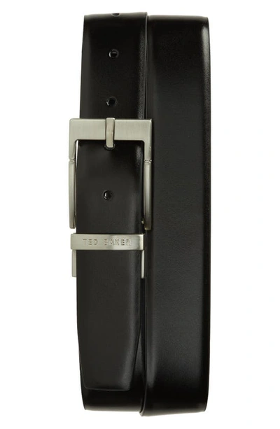 Shop Ted Baker Reversible Leather Belt In Navy