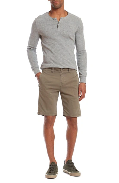 Mavi Jeans Jacob Twill Chino Shorts In Dusty Olive Sateen Twill