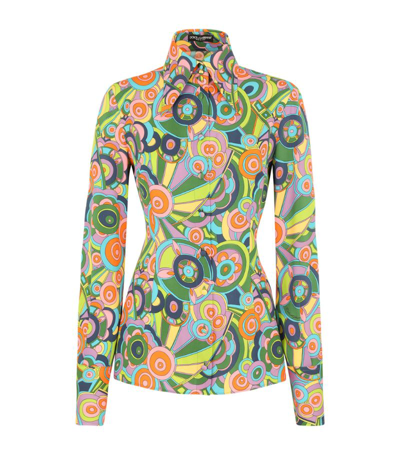 Shop Dolce & Gabbana Silk-rich Print Shirt In Multi