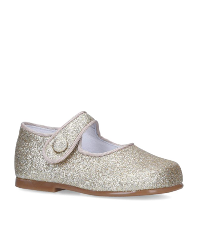 Shop Papouelli Glitter Catalina Flats In Gold