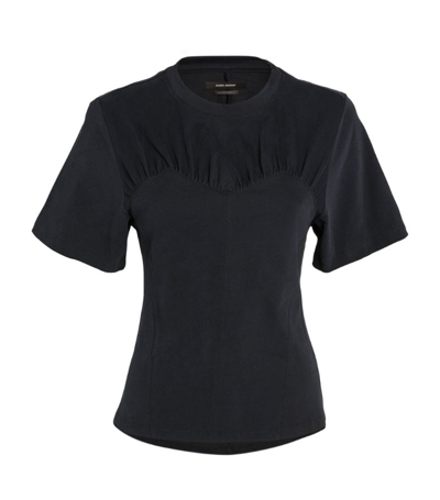 Shop Isabel Marant Zazie Bodice T-shirt In Black