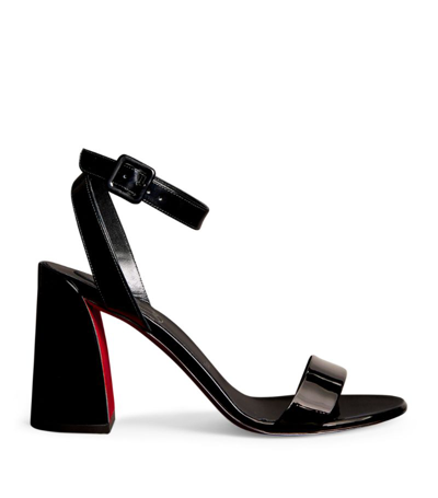 Shop Christian Louboutin Miss Sabina Patent Sandals 85 In Black