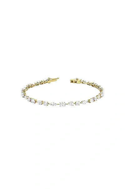 Shop Logan Hollowell Diana Diamond Bracelet In Yellow Gold